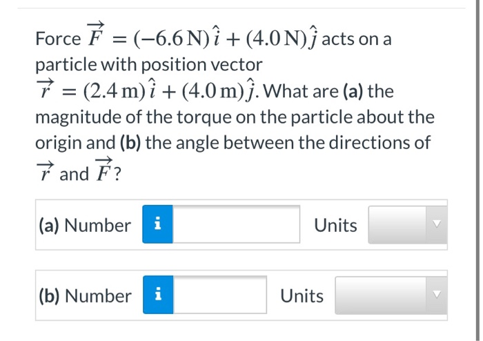 Solved Force F 6 6n I 4 0 N I Acts On A Particle Wi Chegg Com