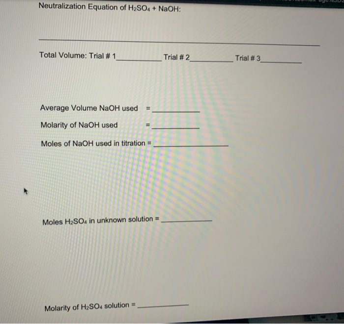 Solved Data Sheet - Titrations Use the following data to | Chegg.com