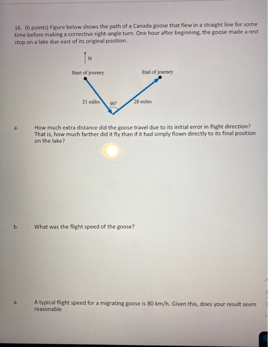 Solved 16. 6 points Figure below shows the path of a Chegg