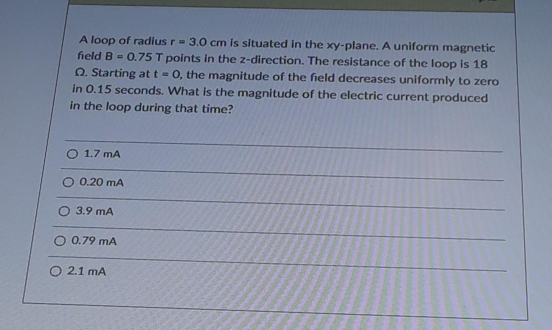 Solved The graph shows the magnitude B of a uniform magnetic | Chegg.com