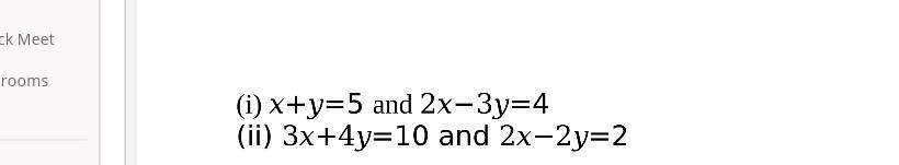 ii x 2y 5 2x 4y 10