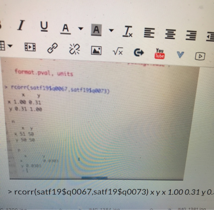 Solved Is the r correlation significant y says .0303 (using | Chegg.com