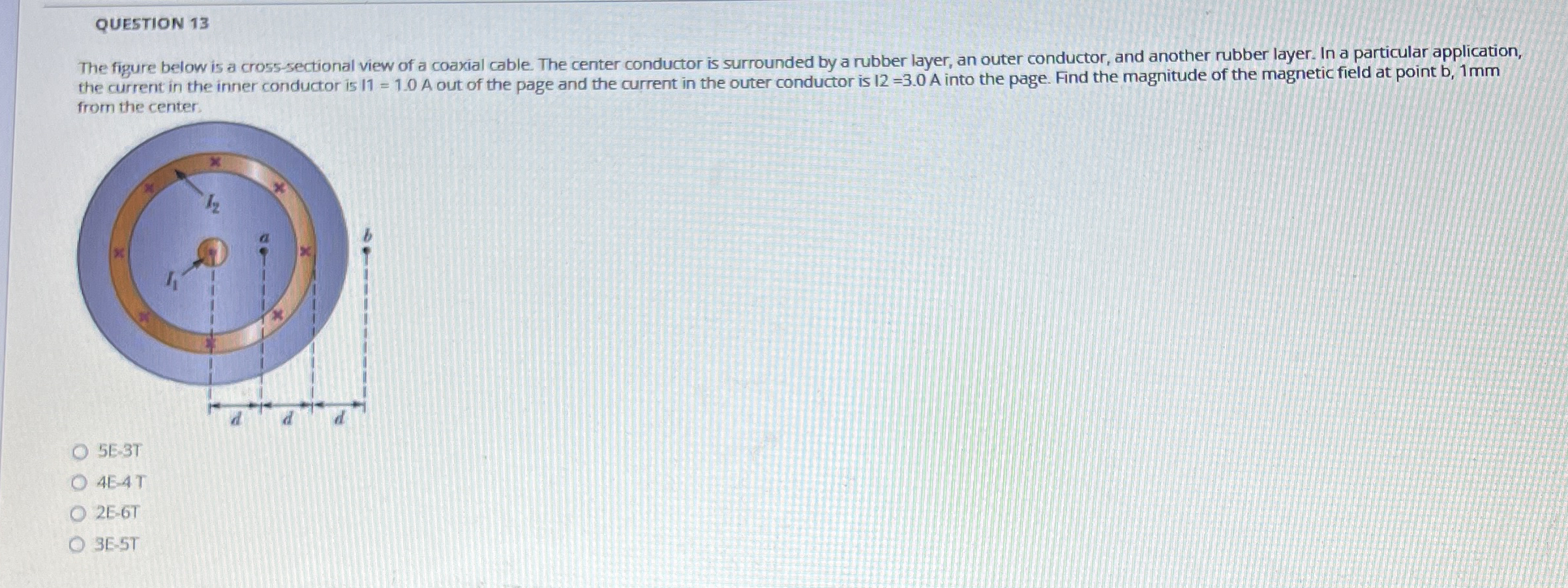Solved QUESTION 13The figure below is a cross-sectional view | Chegg.com