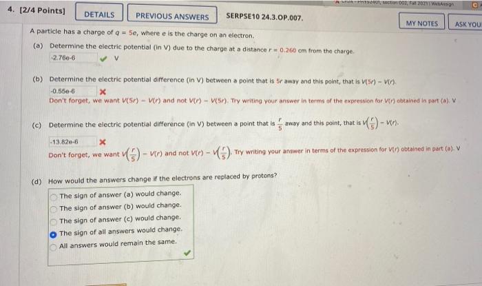 Solved Submitted 9. 2/4 points v Previous Answers My Notes A