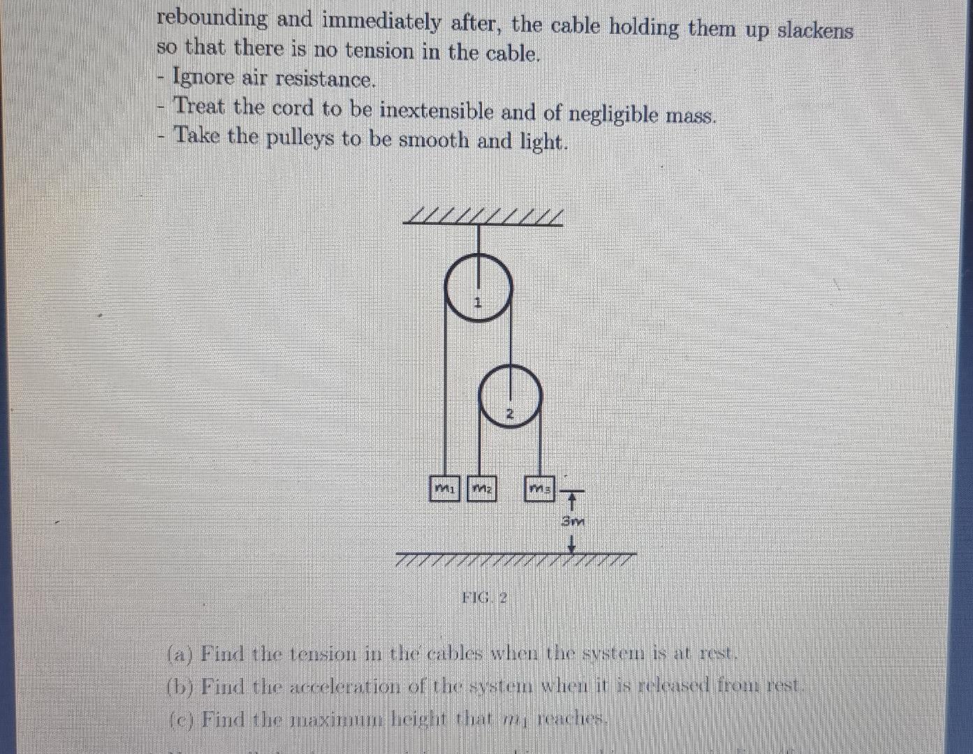 Solved 2. An Atwood Machine That Is Composed Of A Two-pulley | Chegg.com