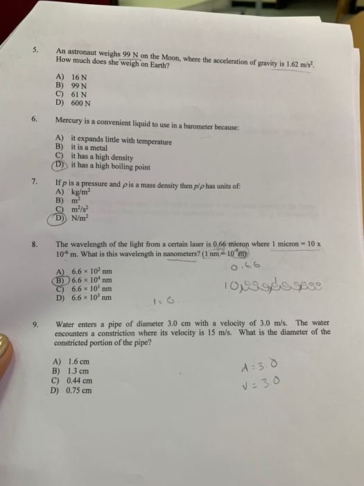 Solved 5. An astronaut weighs 99 N on the Moon, where the