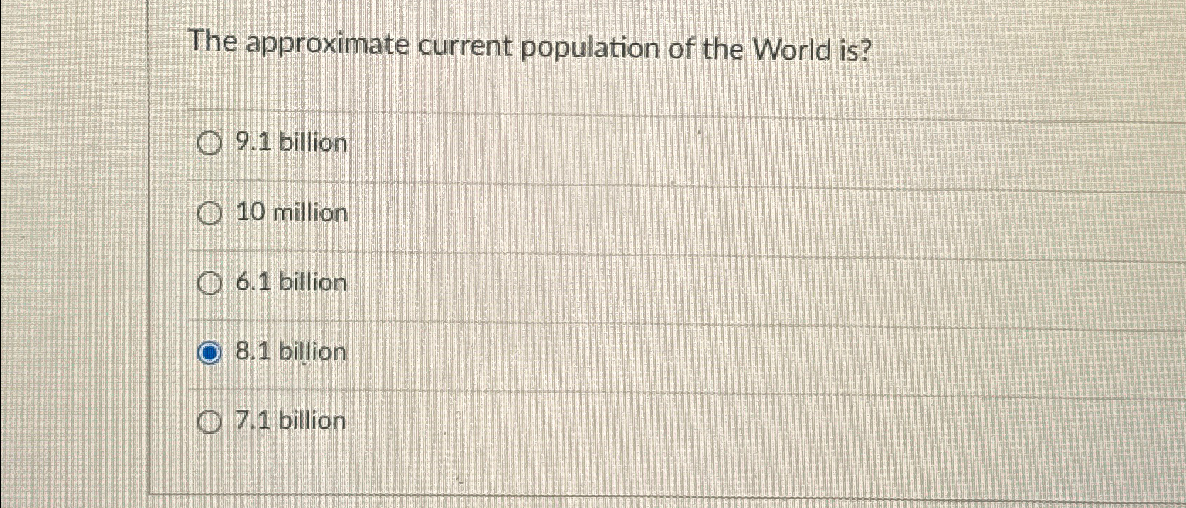 what is the current world population rounded the nearest billion 26811