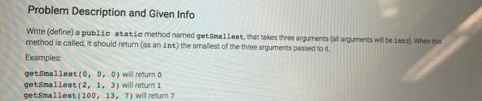 Solved Problem Description and Given Info Write (define) a | Chegg.com