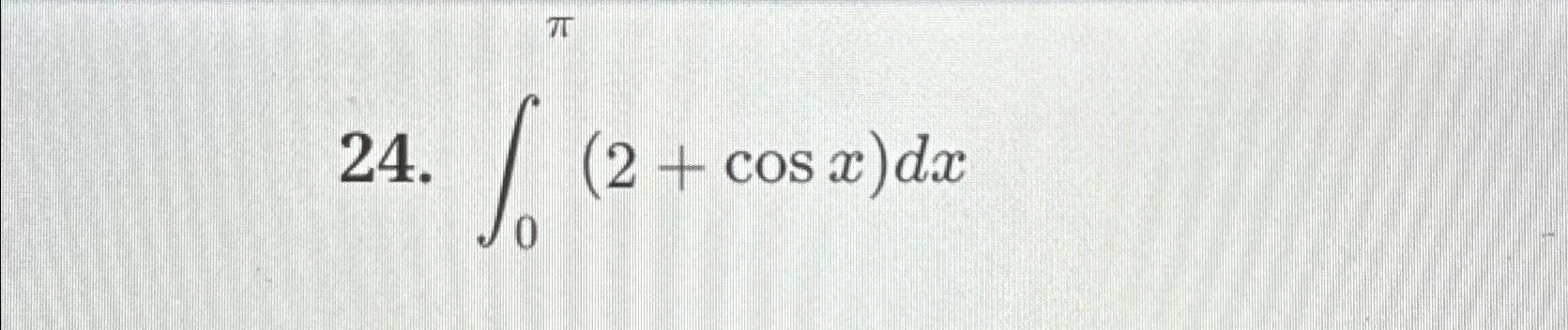 integration of cosx dx from 0 to pi 2