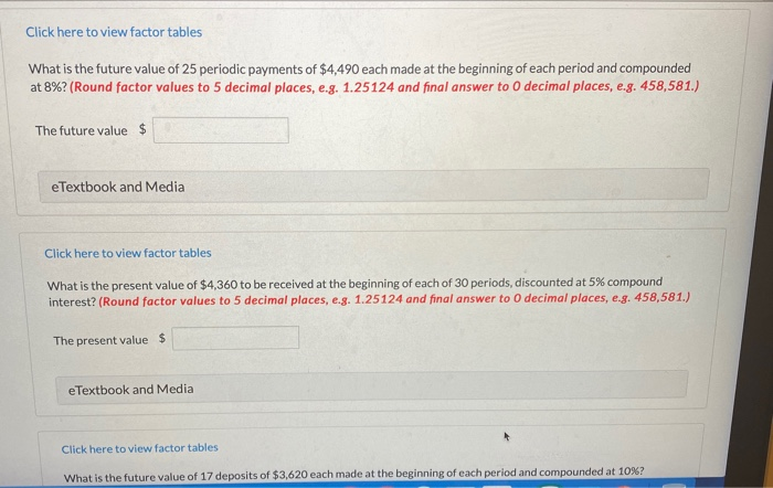 Solved Click here to view factor tables What is the future | Chegg.com