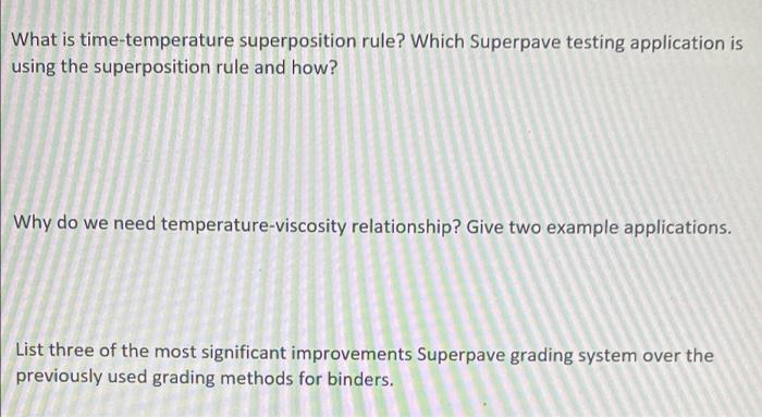 Solved What is time-temperature superposition rule? Which | Chegg.com
