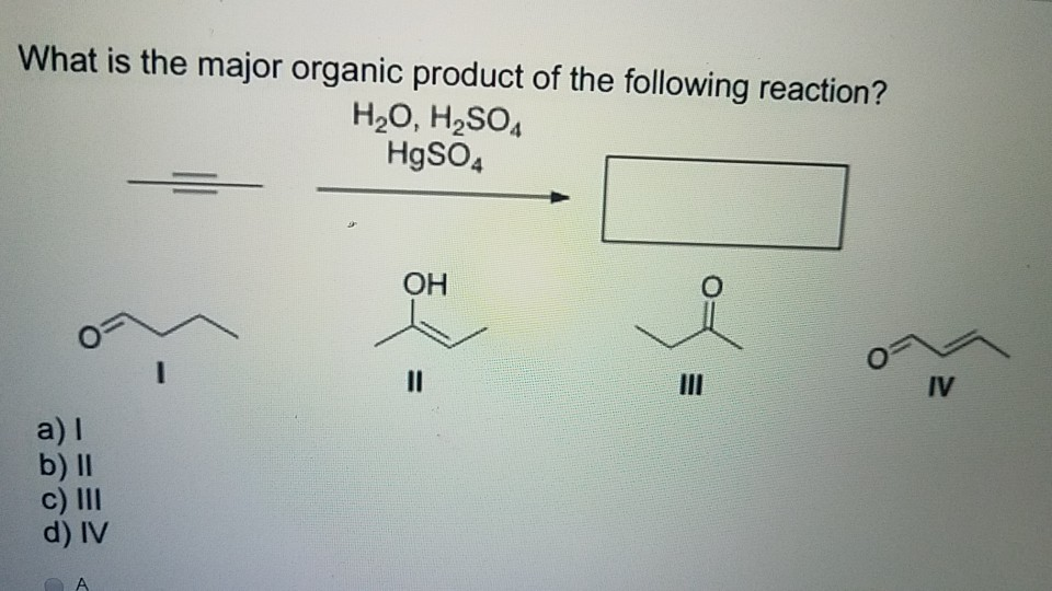 Solved Predict The Major Organic Product For The Following | Chegg.com