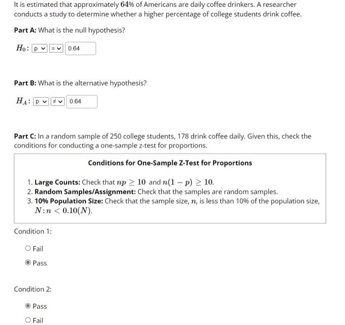 Solved It is estimated that approximately 64 of Americans