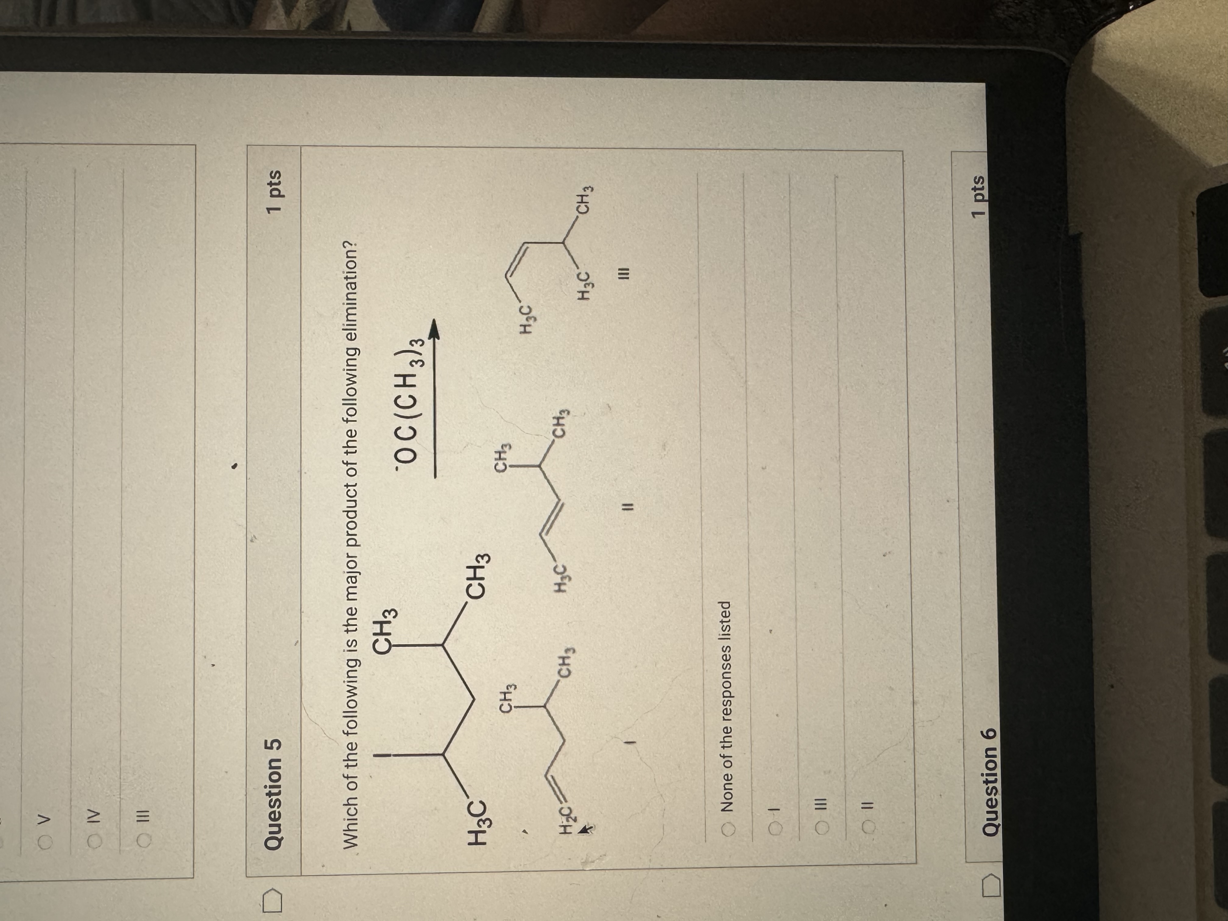 Solved Question 5Which of the following is the major product | Chegg.com