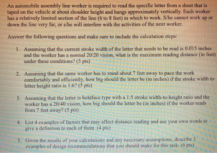 An Automobile Assembly Line Worker Is Required To Chegg