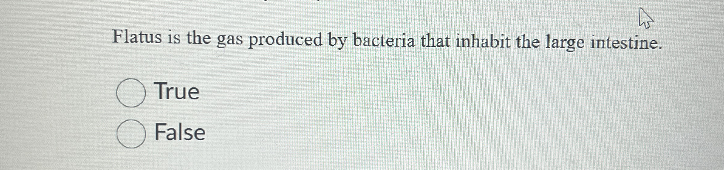 Solved Flatus is the gas produced by bacteria that inhabit | Chegg.com