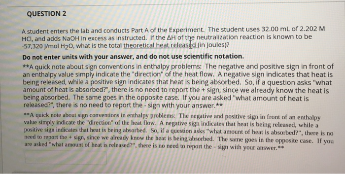 Solved QUESTION 2 A student enters the lab and conducts Part | Chegg.com