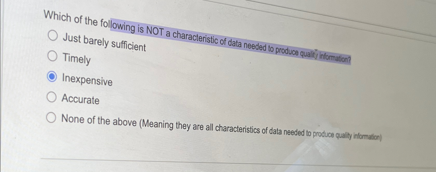 Solved Which of the following is NOT a characteristic of | Chegg.com