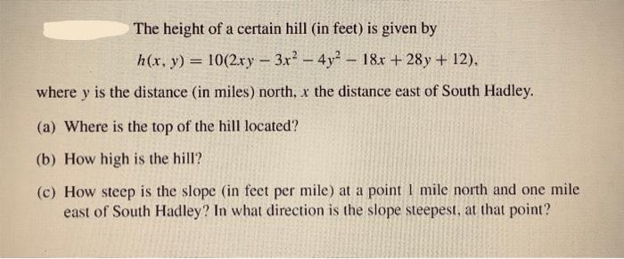 solved-the-height-of-a-certain-hill-in-feet-is-given-by-chegg