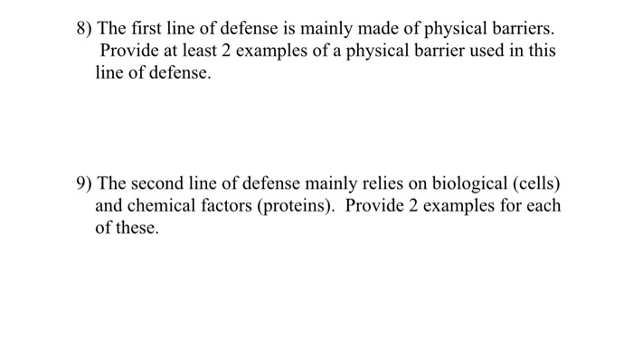 first line of defense essay