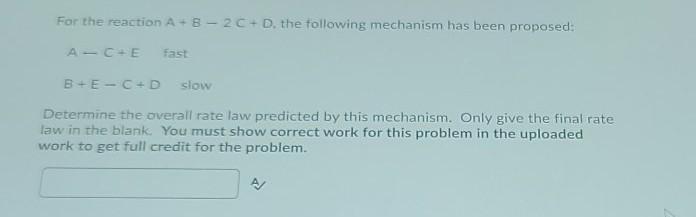 Solved For the reaction A+B - 2 C + D. the following | Chegg.com
