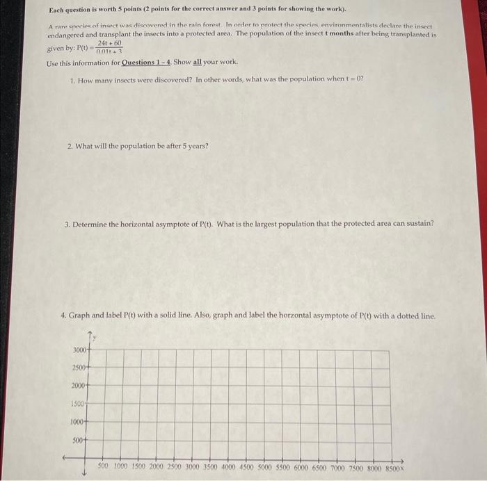 Solved Each question is worth 5 points ( 2 points for the | Chegg.com