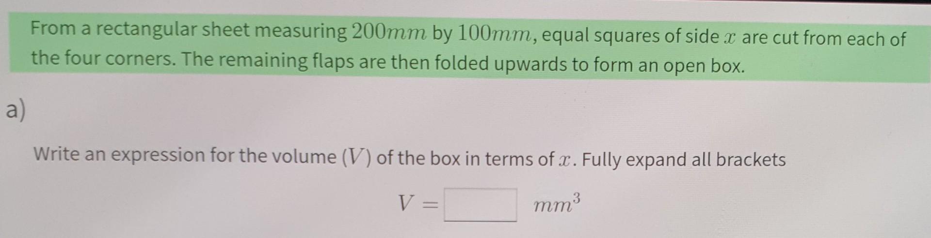 solved-from-a-rectangular-sheet-measuring-200-mm-by-100-mm-chegg