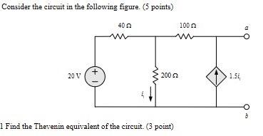 Solved Consider The Circuit In The Following Figure. (5 | Chegg.com