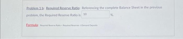 Solved Problem 1: Bank Balance Sheet Answer Questions 1-5 | Chegg.com