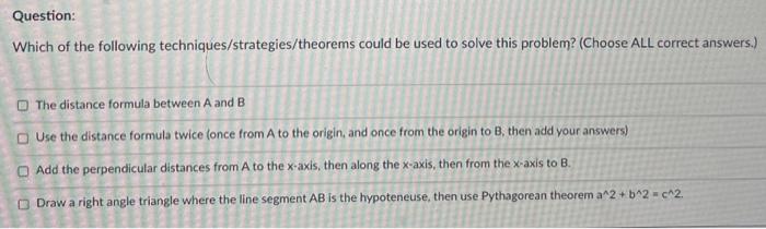 Solved Problem: Find The Distance Between A And B As | Chegg.com