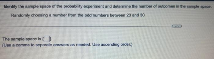 Solved Identify the sample space of the probability | Chegg.com