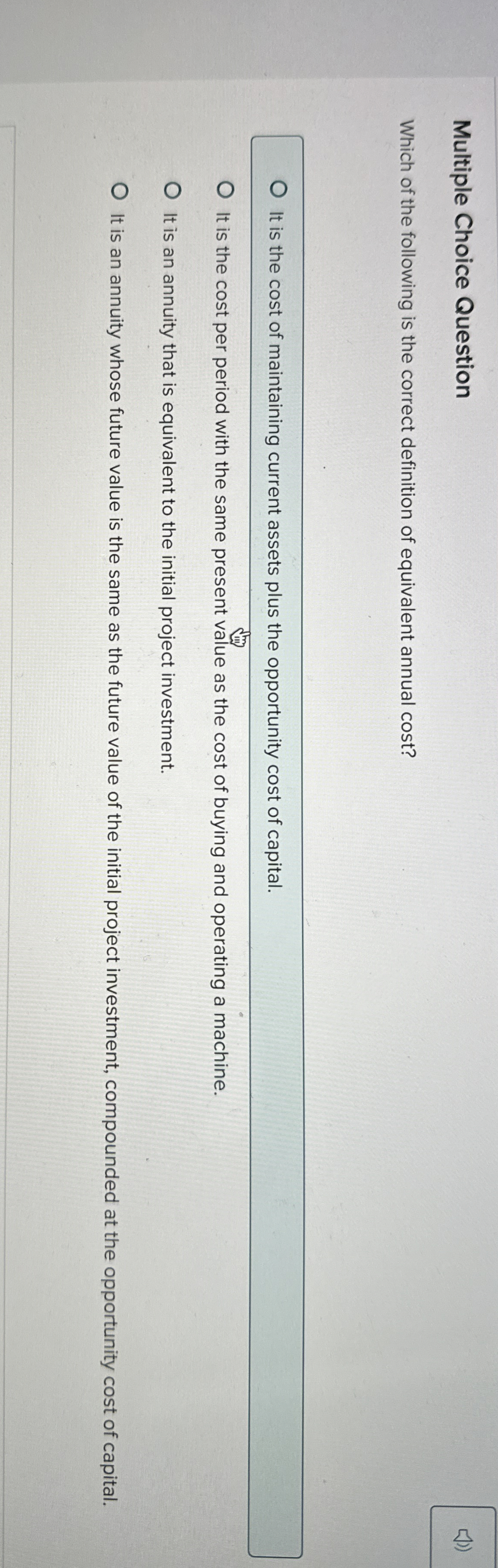 Solved Multiple Choice QuestionWhich of the following is the | Chegg.com