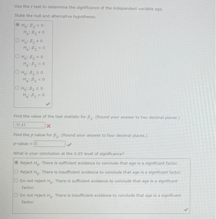 c) Use the Ftest to determine the overall | Chegg.com