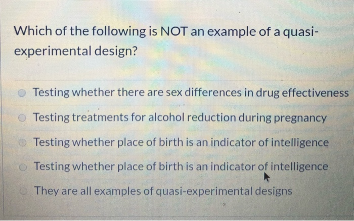 quasi experimental research question example