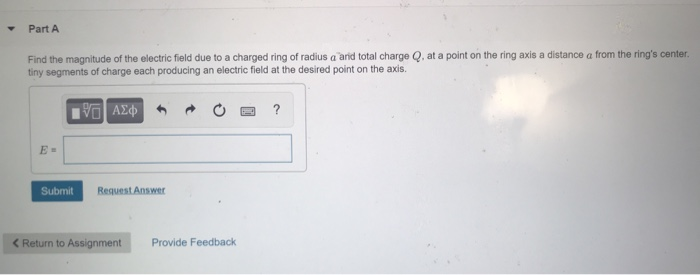 Solved Part A Find the magnitude of the electric field due | Chegg.com