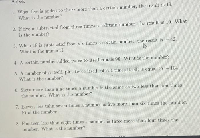 when five is added to three more than a certain number