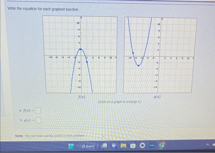 Solved Write the equation for each graphed function. (Cick | Chegg.com