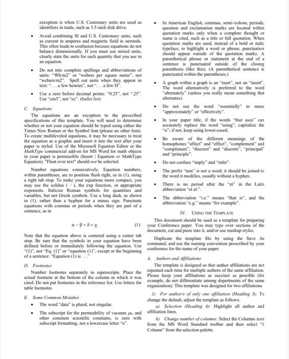 Preparation of a Formatted Conference Paper for an | Chegg.com