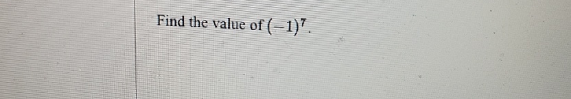 find value of 7