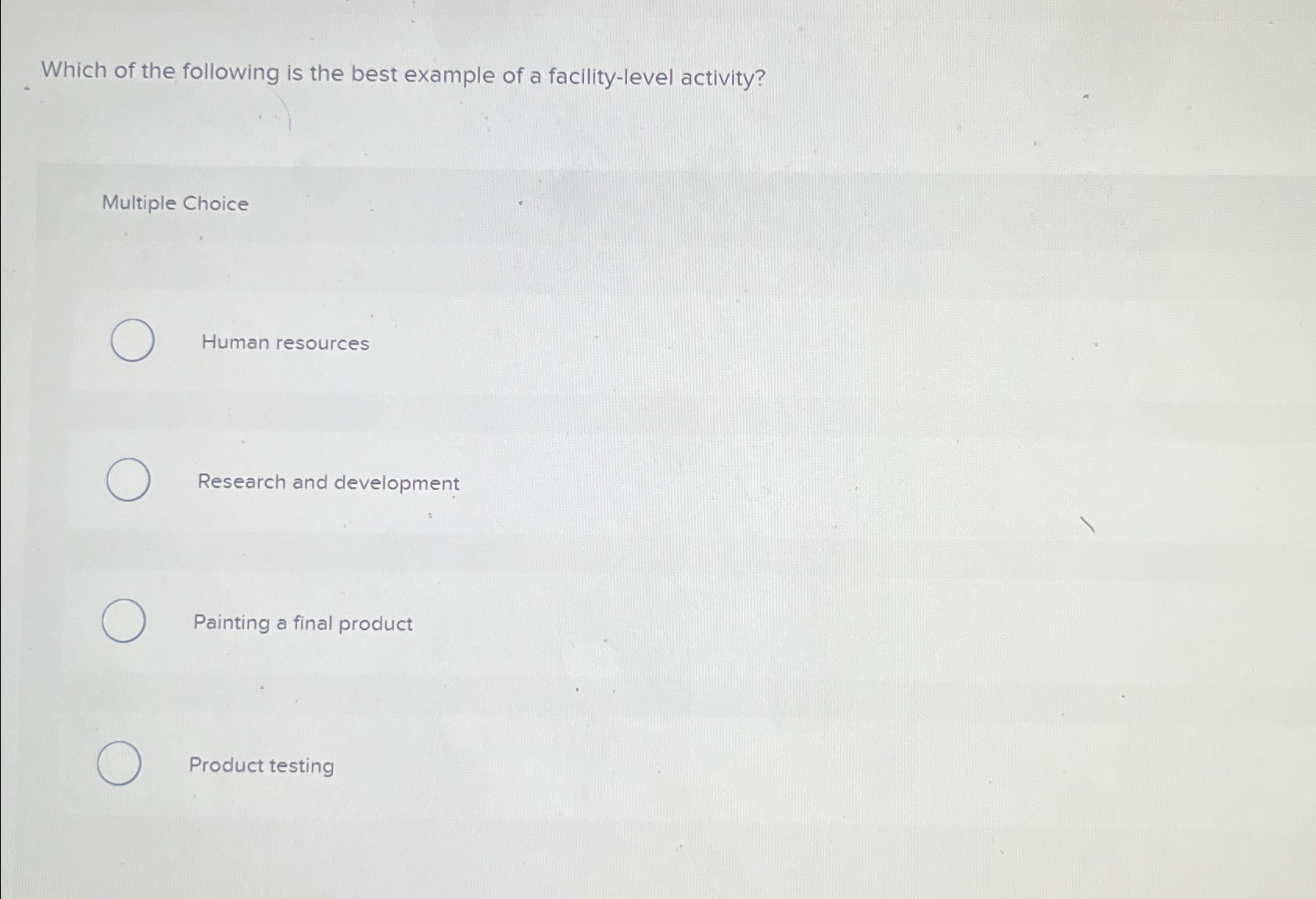 Solved Which of the following is the best example of a