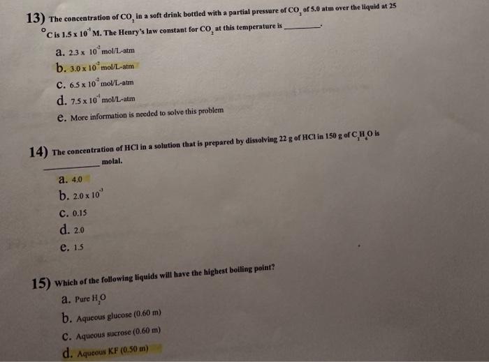 Solved the correct answers are highlighted. i need the work | Chegg.com