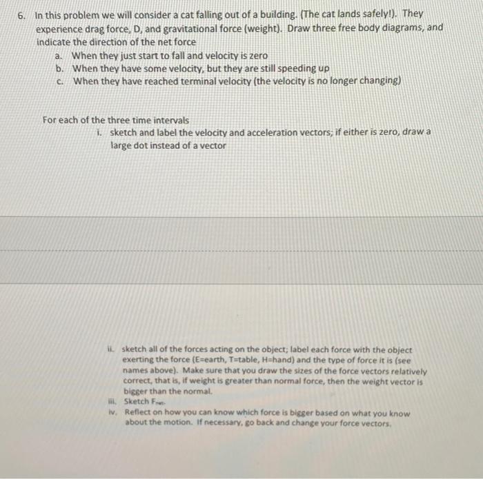 Solved 6. In this problem we will consider a cat falling out | Chegg.com