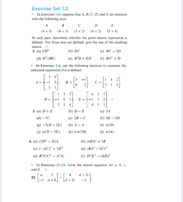 Solved Exercise Set 1.3 In Exercises 1-2, Suppose That A, B, | Chegg.com