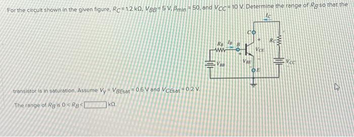 Solved For The Circuit Shown In The Given Figure, | Chegg.com