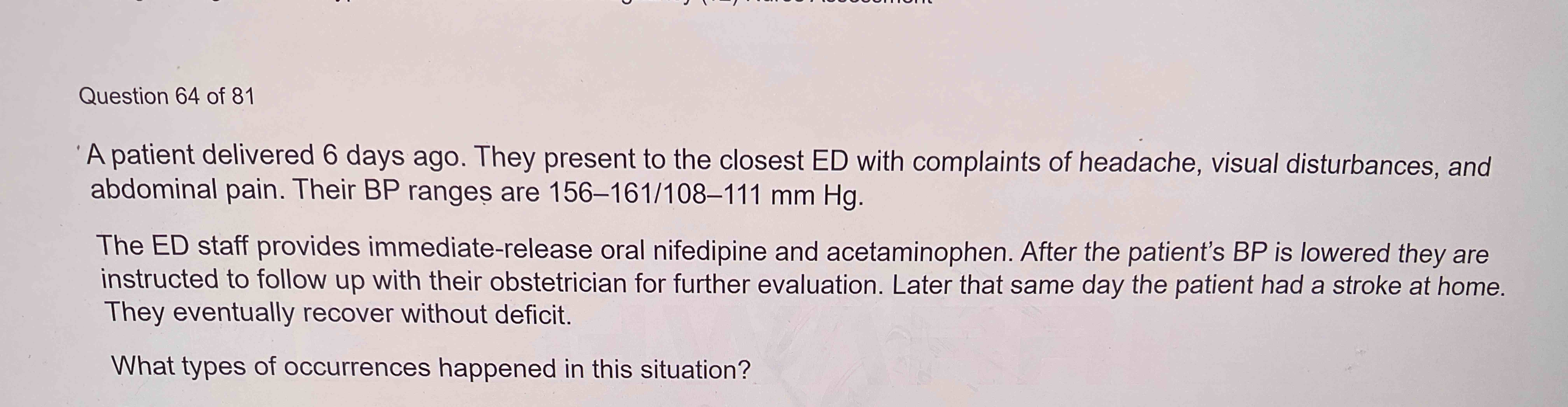 Photo inspiration: Solved Question 64 Of 81A Patient Delivered 6 Days Ago Photo Inspiration