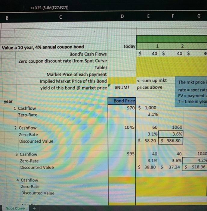 Bootstrapping Model Bootstrap the spot curve by | Chegg.com