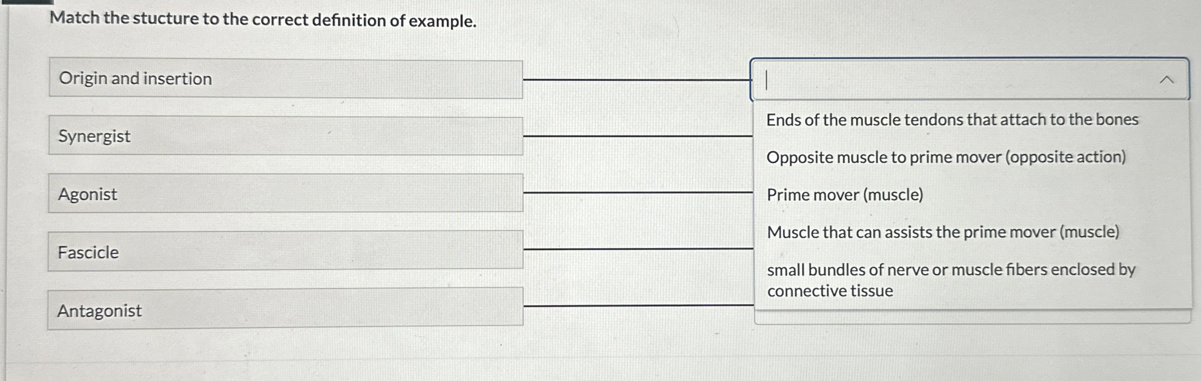 Solved Match the stucture to the correct definition of