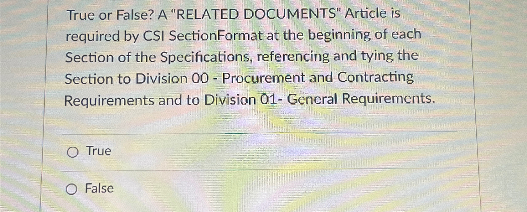 Solved True or False? A 