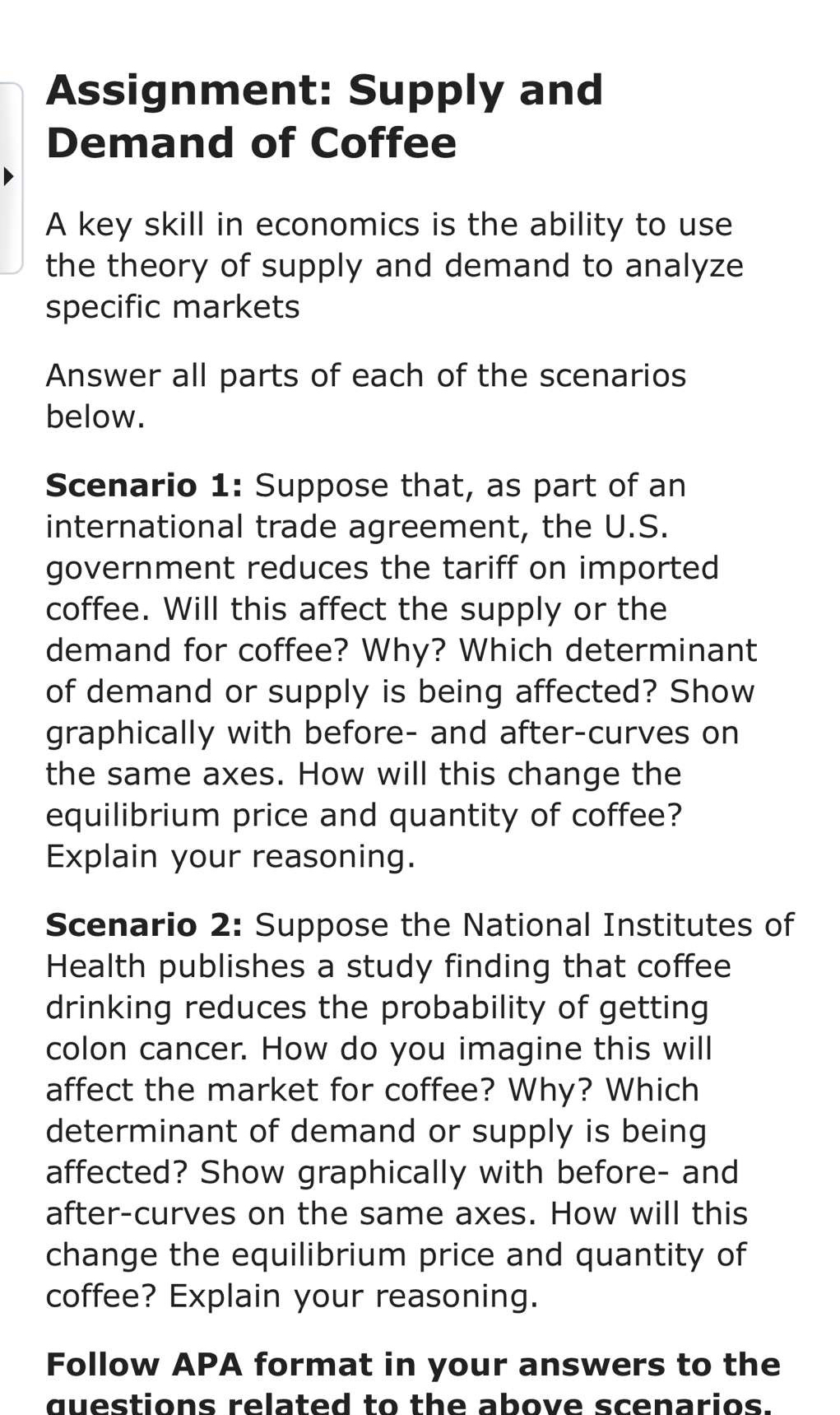 Solved Assignment Supply and Demand of CoffeeA key skill in