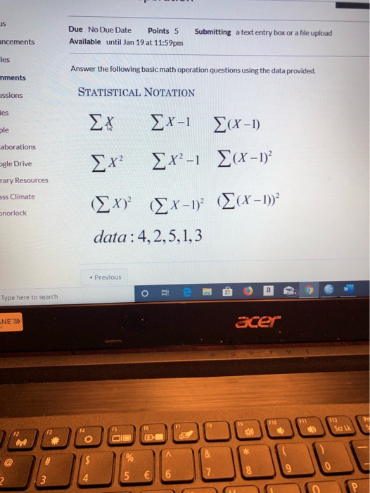 Solved Due No Due Date Points 5 Available until Jan 19 at | Chegg.com
